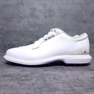 NIKE AIR JORDAN ADG 5 Golf Spikeless Shoes Mens 11.5 White Grape Purple FQ7874